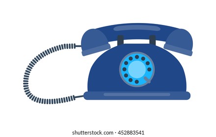 Old mobile phone retro vector illustration.