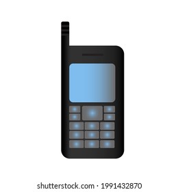 cliente de diseño plano vectorial de telefonía móvil antiguo