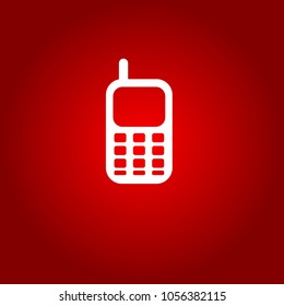 Old mobile phone vector icon