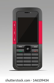 Old mobile phone vector illustration