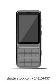 Old Mobile Phone Vector Illustration