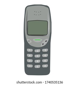 Old mobile phone vector illustration