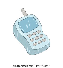 Old Mobile Phone Vector Illustration Isolated Stock Vector (Royalty ...