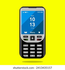 Old mobile phone vector illustration