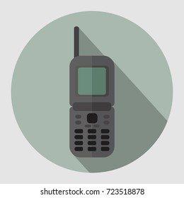 old mobile phone vector illustration