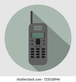 old mobile phone vector illustration
