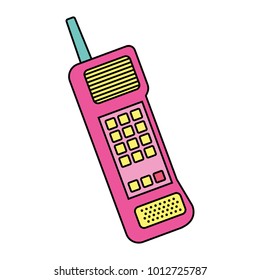 old mobile phone vintage communication icon