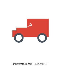 Old model car icon - Vector illustration - Flat design