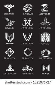 Colección de diseño de plantillas vectoriales de logotipo antiguo y moderno