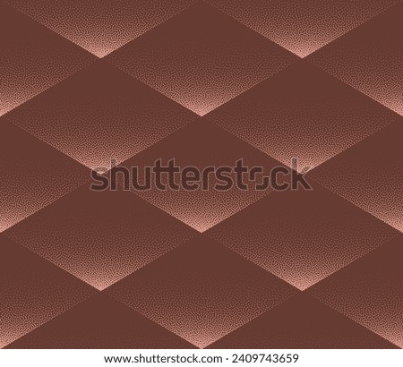 Old Money Style Vector Seamless Pattern Trendy Brown Stylish Abstract Background. 50s 60s 70s Retro Styled Half Tone Art Illustration for Textile. Endless Graphic Abstraction Wallpaper Dotwork Texture