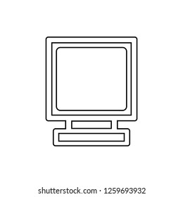 old monitor icon. Element of web for mobile concept and web apps icon. Thin line icon for website design and development, app development