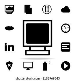 old monitor icon. web icons universal set for web and mobile