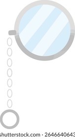 Cadena del monóculo viejo en fondo transparente