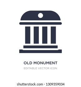 old monument icon on white background. Simple element illustration from Buildings concept. old monument icon symbol design.