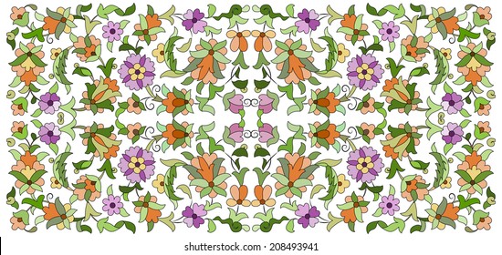 Old motifs created with an artistic background