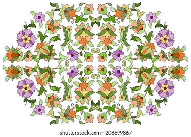 Old motifs created with an artistic background