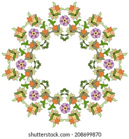 Old motifs created with an artistic background