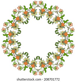 Old motifs created with an artistic background