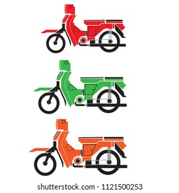 old, motorbike, vector, classic 