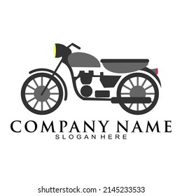 Logo vectorial de ilustración de motocicleta antigua