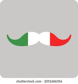 Old moustache, illustration, vector, on a white background.