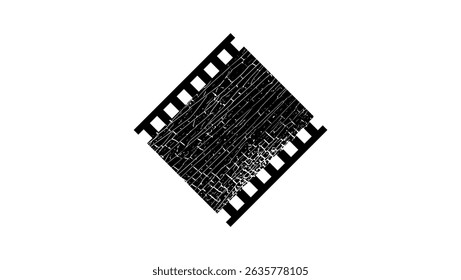 old movie , black isolated silhouette