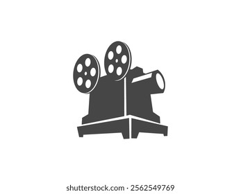 Old Movie Camera, Video Camera Vector Icon. Old Movie Camera Icon - Vintage Video Camera Vector for Film and Media Design Concepts