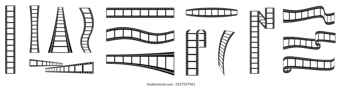 Conjunto de tira larga de película antigua