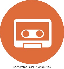 Old music cassette, illustration, vector on white background.