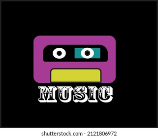 old music cassette.Retro style tape