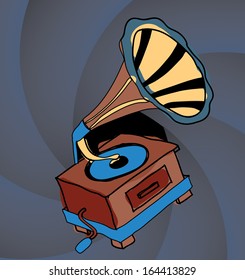 old music over lens background vector illustration   