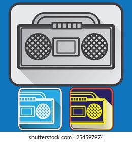 Old music player icons
