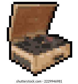old music player Pixel art isolated on white background. Vector illustration. Item for game or graphic design. 8 bit video game.