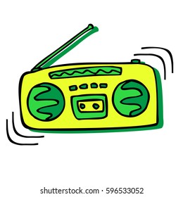 Old music player vector 