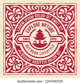 Old nature design for logo or packing