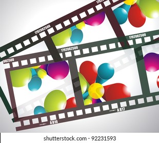 Old negative film strip