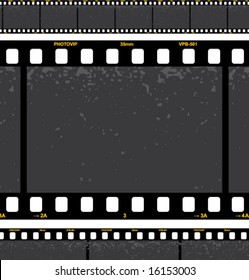 Old negative film strip. Vector element for design.