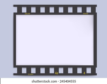 Old negative photo film frame, Vector illustration.