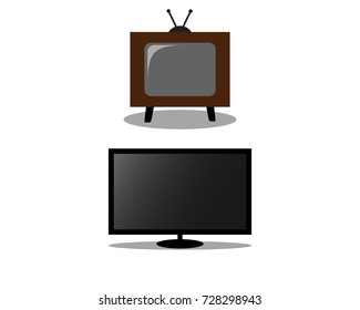 Old and new TV