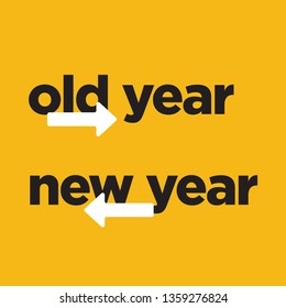 Old and New Year Arrows in Opposite Directions