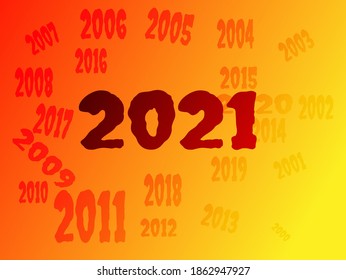old and new years vector illustration background