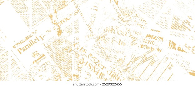 Fondo de periódico viejo Página de periódico envejecido ilegible con lugar para texto