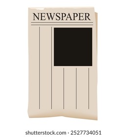 Old newspaper front page. Vector illustration.