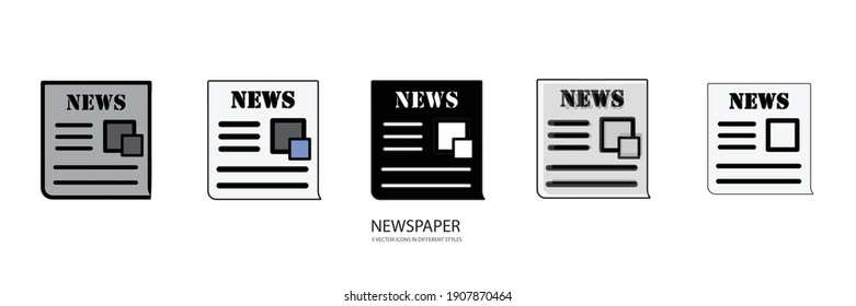 old newspaper vector type icon