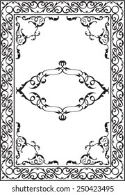 Old Nice Art Foliant Frame on white