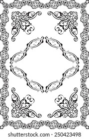 Old Nice Art Foliant Page on white
