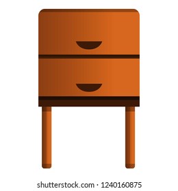 Old nightstand icon. Cartoon of old nightstand vector icon for web design isolated on white background