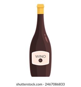 Viejo no alcohólico botella icono Vector de dibujos animados. Marcar objeto. Dieta para beber