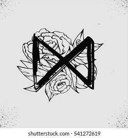 Old Norse Scandinavian runes. Rune alphabet. Occult ancient symbols. Vector illustration