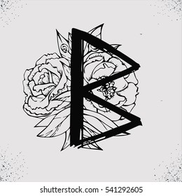 Old Norse Scandinavian runes. Rune alphabet. Occult ancient symbols. Vector illustration
